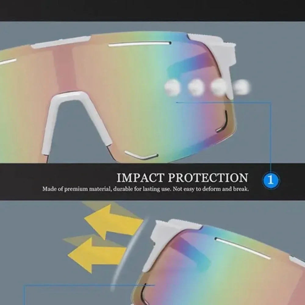 White Unisex Mens Women’s Polarized Cycling Sunglasses Glasses
